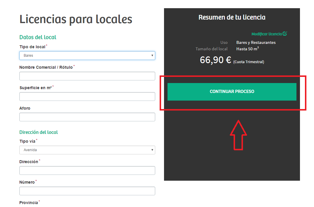 Datos del local Datos del local