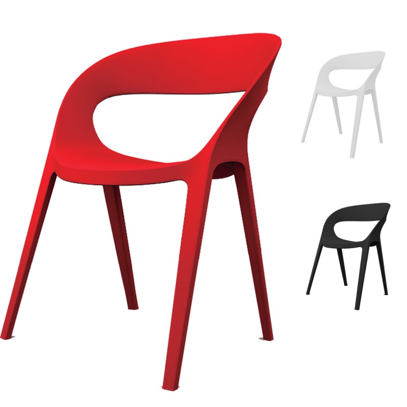 silla polipropileno carla roja