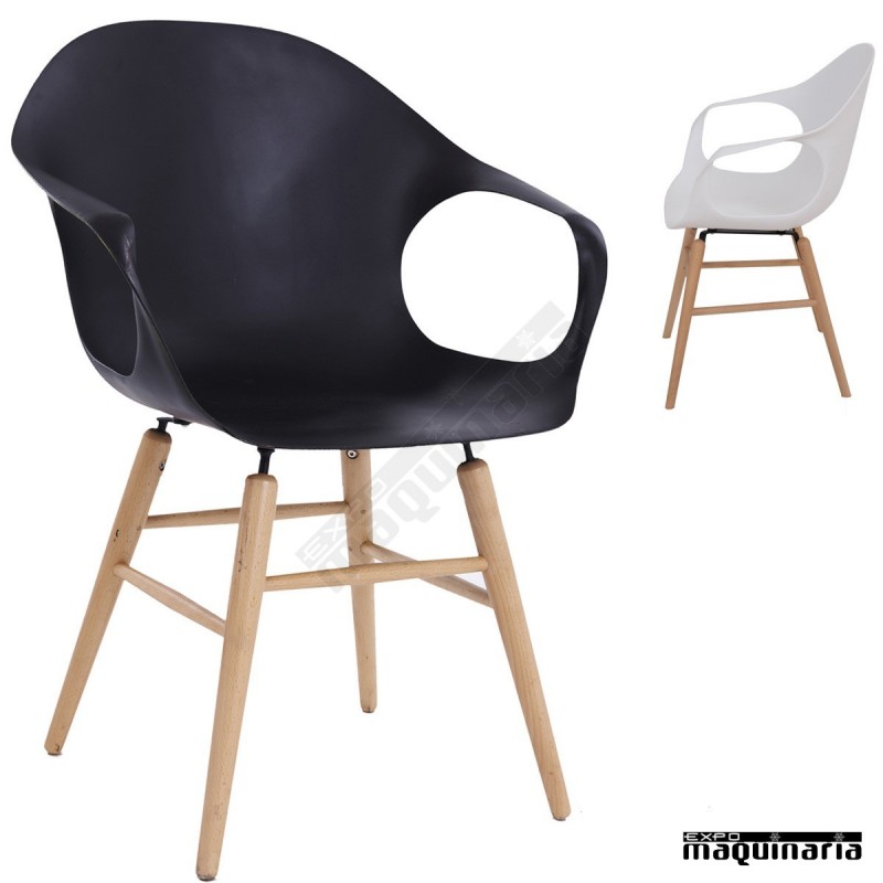 silla blanca y negra