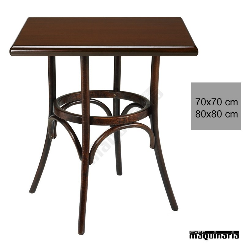 mesa cuadrada madera