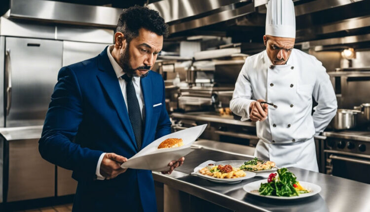 inspeccion de sanidad en un restaurante