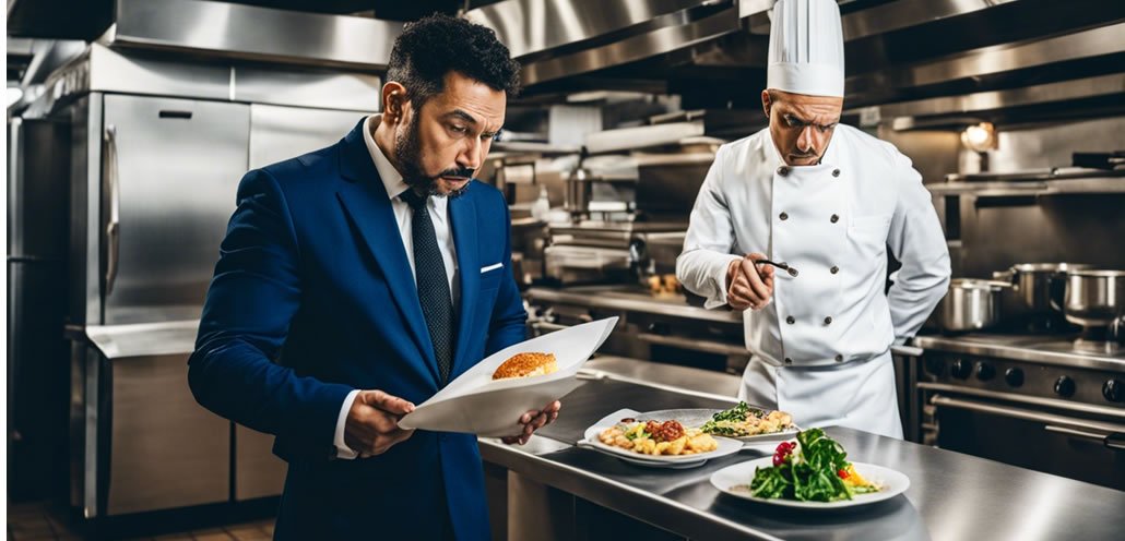 inspeccion de sanidad en un restaurante